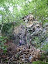 Granitporphyr im aufgelassenen Steinbruch bei Kropbach