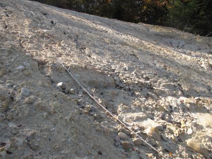 Abbauwand in den Weißerden innerhalb der Heuberg-Schotter. Abbauwand in den Weißerden innerhalb der Heuberg-Schotter.