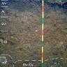 Das Foto zeigt ein Bodenprofil unter Wald. Es handelt sich um ein Musterprofil des LGRB. Das acht Horizonte umfassende Profil ist 1,50 m tief.