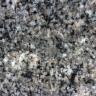 Detailaufnahme eines Gesteins mit grauem Erscheinungsbild. Neben den sehr häufigen grauen Mineralen finden sich auch helle und schwarze Minerale. Rechts unten befindet sich ein Maßstab.