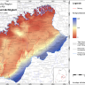Blick auf eine farbige Übersichtskarte zum Thema Karstgrundwassermächtigkeit in der Hydrogeologischen Region Mittlere Alb.