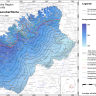 Blick auf eine farbige Übersichtskarte zum Thema Karstgrundwasseroberfläche in der Hydrogeologischen Region Mittlere Alb.
