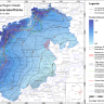 Blick auf eine farbige Übersichtskarte zum Thema Karstgrundwasseroberfläche in der Hydrogeologischen Region Ostalb.